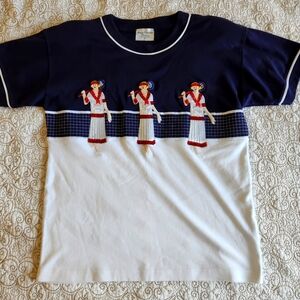 Vintage 90s MARISA CHRISTINA Medium Sequin Women Tennis Court Knit By Hand